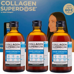 Gold Collagen Superdose Pack Hair Growth cabello fuerte 3x300 ml
