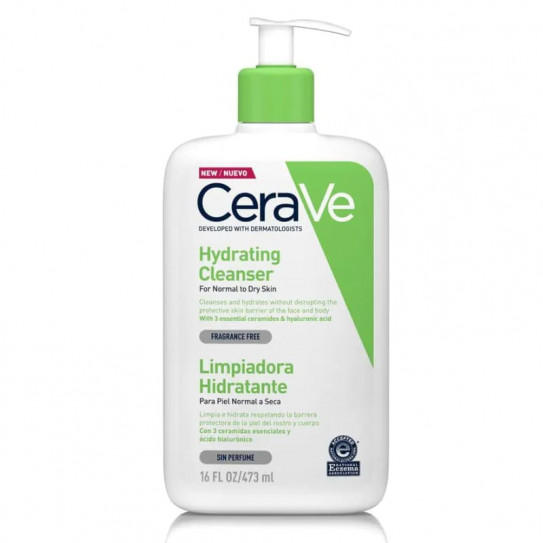 CeraVe gel limpiador facial espumoso desmaquillante piel grasa 2 x 473ml 