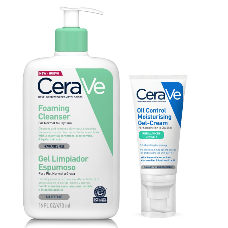 cerave-rutina-piel-mixta-grasa-gel-limpiador-y -gel-crema